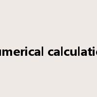 numerical calculation是什么意思