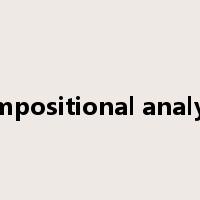 compositional analysis是什么意思
