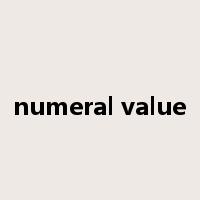numeral value是什么意思
