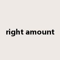 right amount是什么意思