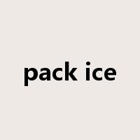 pack ice是什么意思
