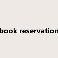 book reservation是什么意思
