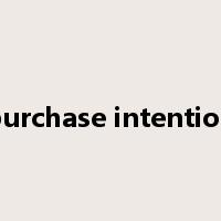 purchase intention是什么意思