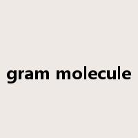 gram molecule是什么意思