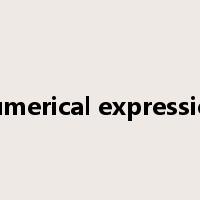 numerical expression是什么意思