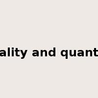 quality and quantity是什么意思