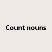Count nouns是什么意思