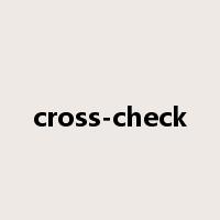cross-check是什么意思