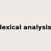 lexical analysis是什么意思