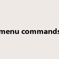 menu commands是什么意思