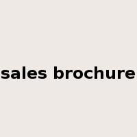 sales brochure是什么意思