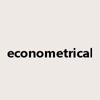 econometrical是什么意思