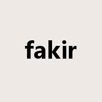 fakir是什么意思