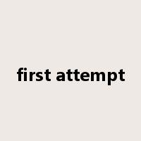 first attempt是什么意思