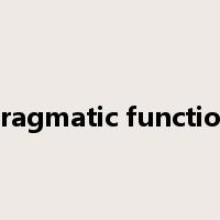 pragmatic function是什么意思