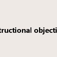 instructional objectives是什么意思