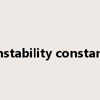 instability constant是什么意思