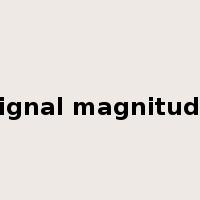 signal magnitude是什么意思