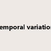 temporal variation是什么意思