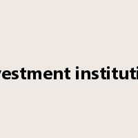 investment institution是什么意思