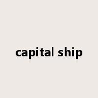 capital ship是什么意思