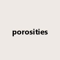porosities是什么意思