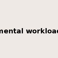 mental workload是什么意思