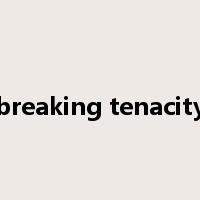 breaking tenacity是什么意思