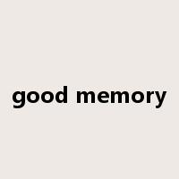 good memory是什么意思