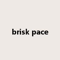 brisk pace是什么意思