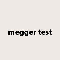 megger test是什么意思