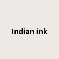 Indian ink是什么意思