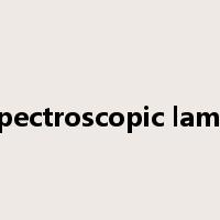 spectroscopic lamp是什么意思