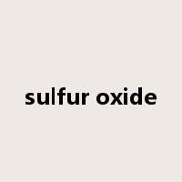 sulfur oxide是什么意思