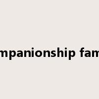 companionship family是什么意思