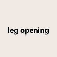 leg opening是什么意思