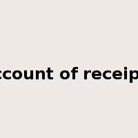account of receipts是什么意思