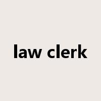 law clerk是什么意思