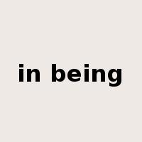 in being是什么意思