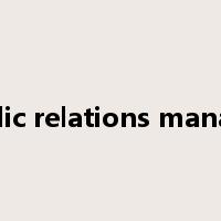 public relations manager是什么意思