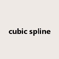 cubic spline是什么意思