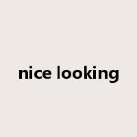 nice looking是什么意思