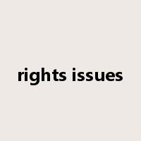 rights issues是什么意思