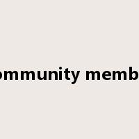 community member是什么意思