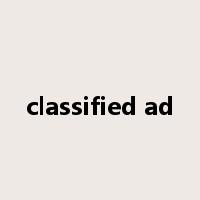 classified ad是什么意思