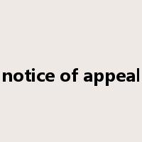 notice of appeal是什么意思