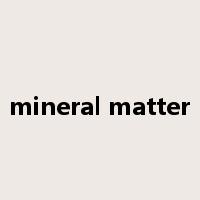 mineral matter是什么意思