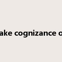 take cognizance of是什么意思