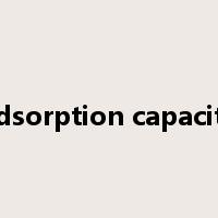 adsorption capacity是什么意思