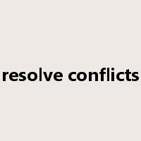 resolve conflicts是什么意思